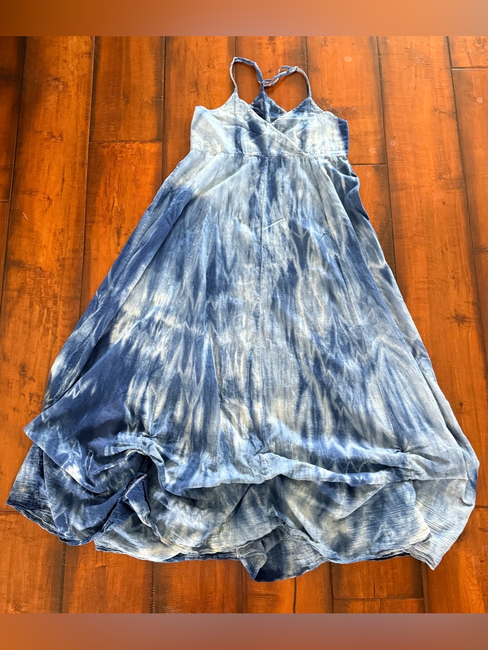 Women's Blue Tie-Dye Maxi Dress